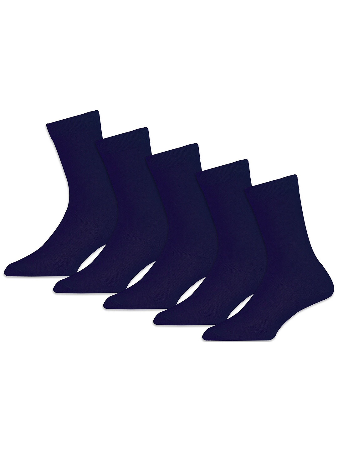 

RC. ROYAL CLASS Kids Pack Of 5 Navy Blue Cotton Calf-Length Socks