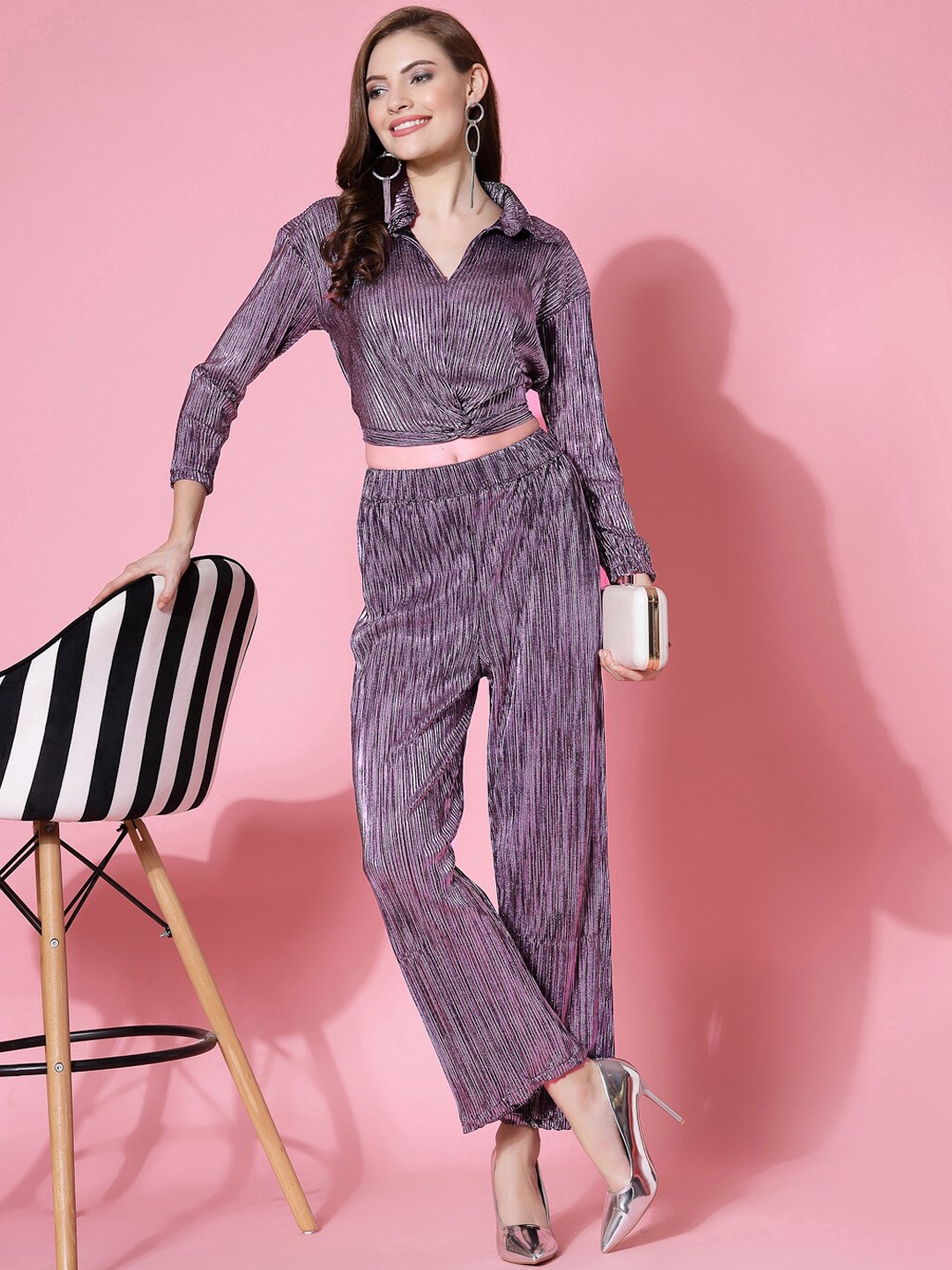 

Molly & Michel Embellished Top With Trouser, Lavender