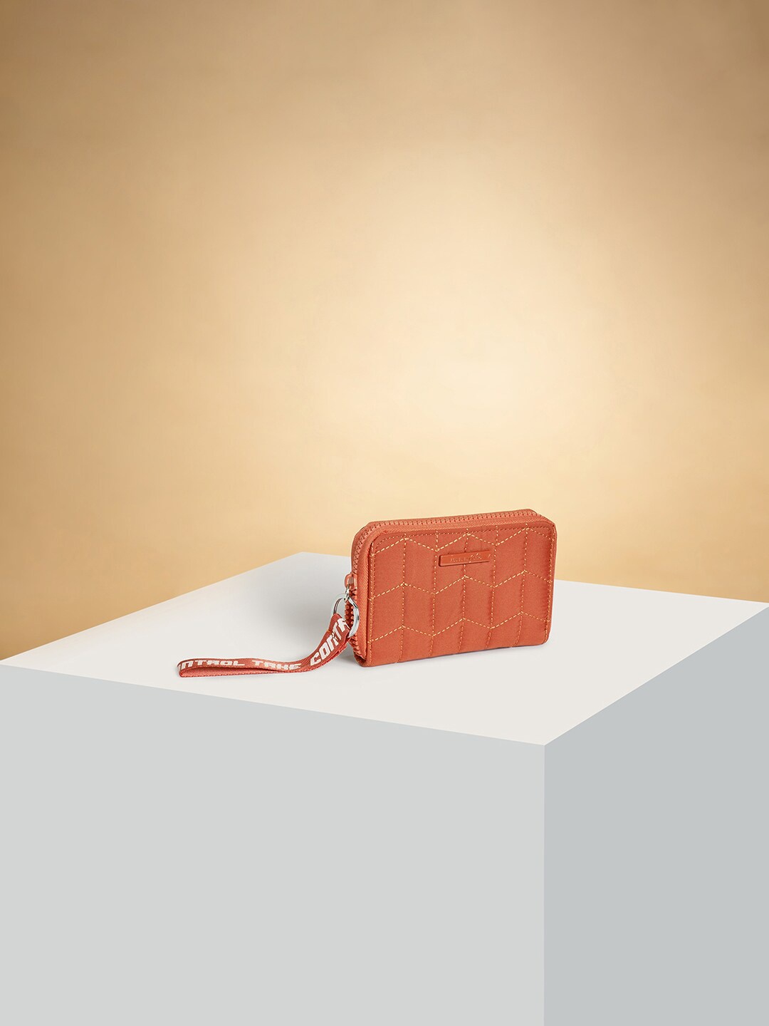 

Forever Glam by Pantaloons Embroidered Zip Around Wallet, Orange