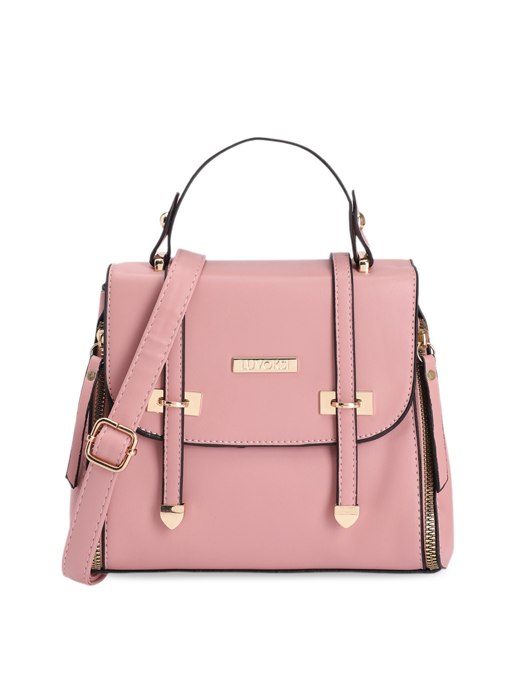 

Luvoksi Structured Satchel Handbags, Pink