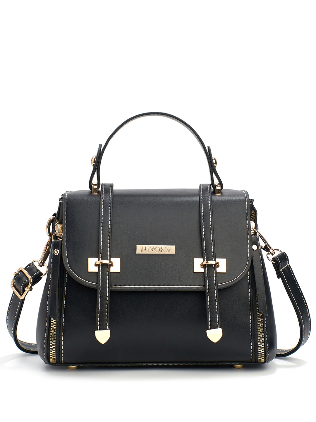 

Luvoksi Structured Satchel Handbags, Black