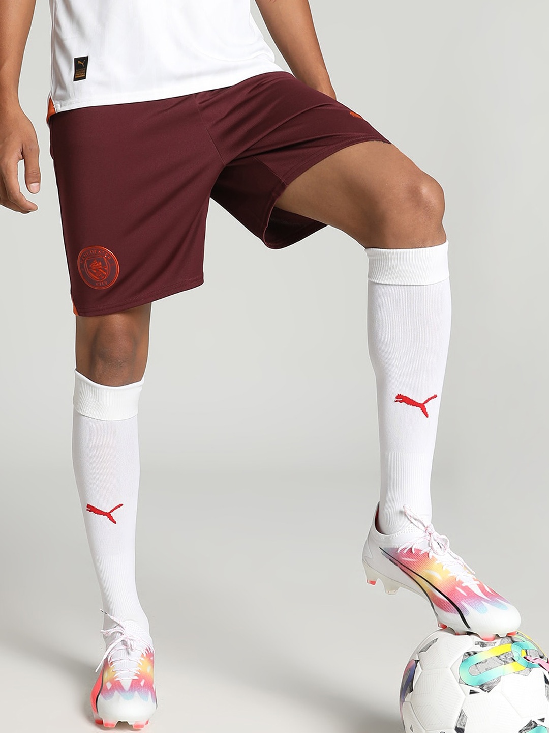 

Puma Manchester City Football Sports Shorts, Maroon