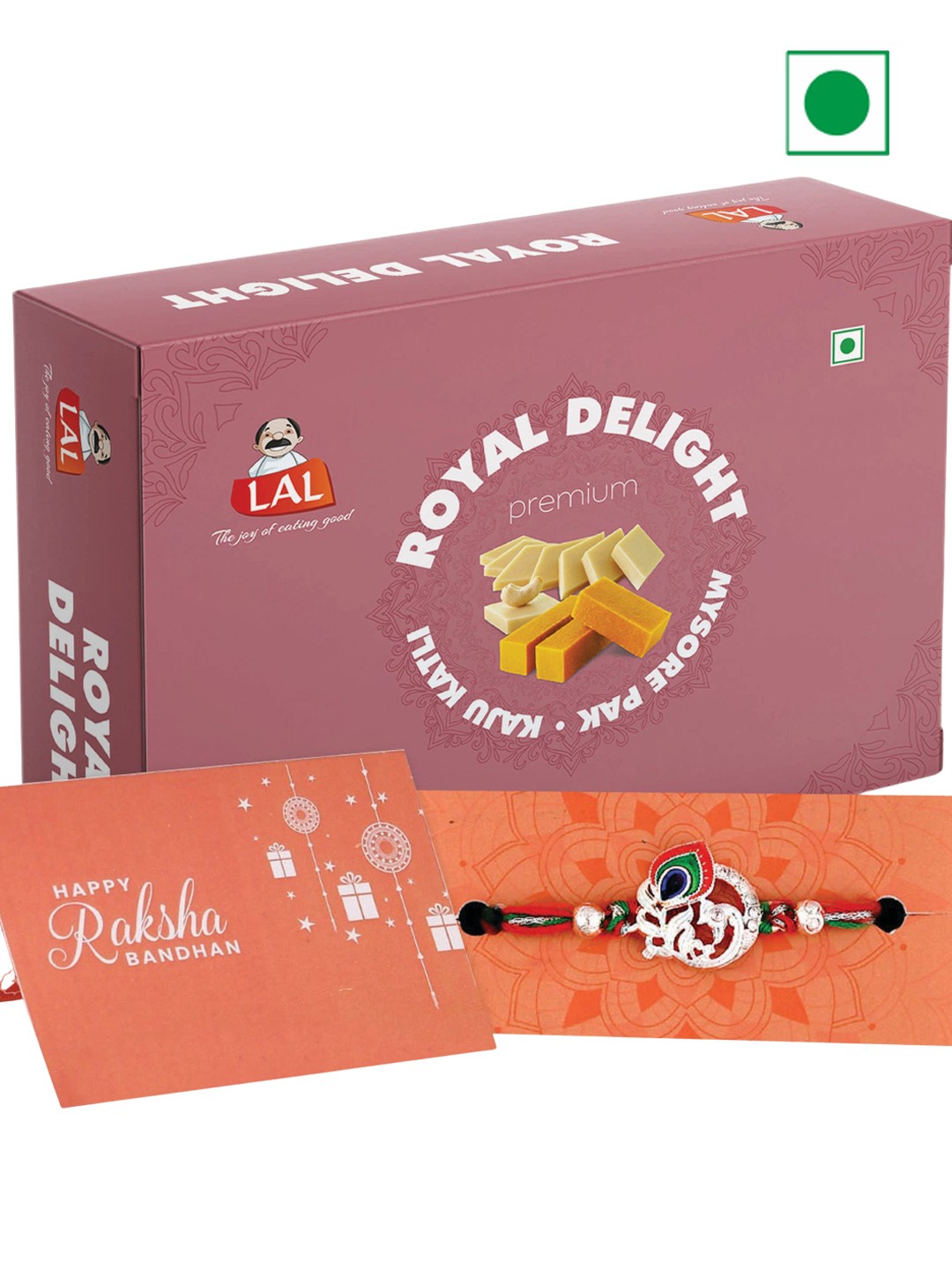 

LAL Royal Delight With Rakhi-400 gms, Silver