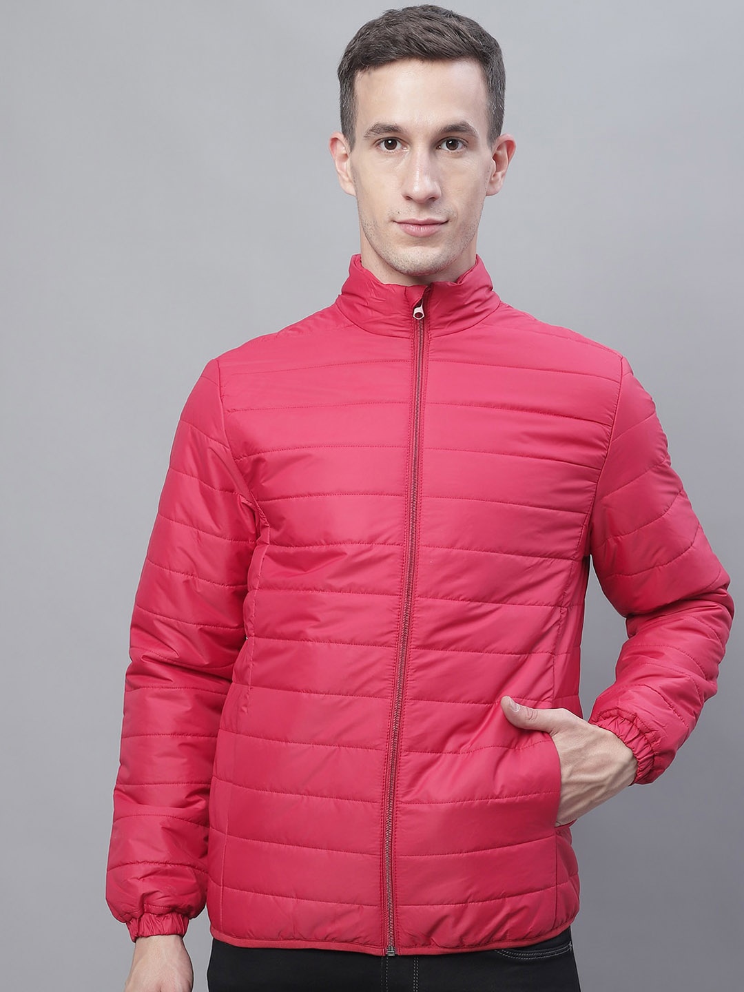 

HOUSE OF VEDAS Lightweight Longline Outdoor Quilted Jacket, Red