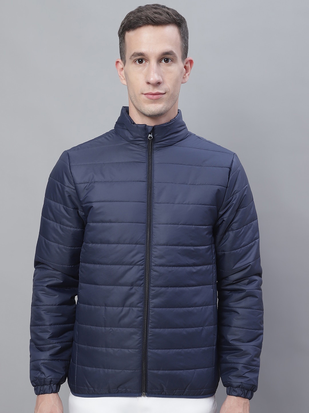 

HOUSE OF VEDAS Men Lightweight Outdoor Quilted Jacket, Navy blue