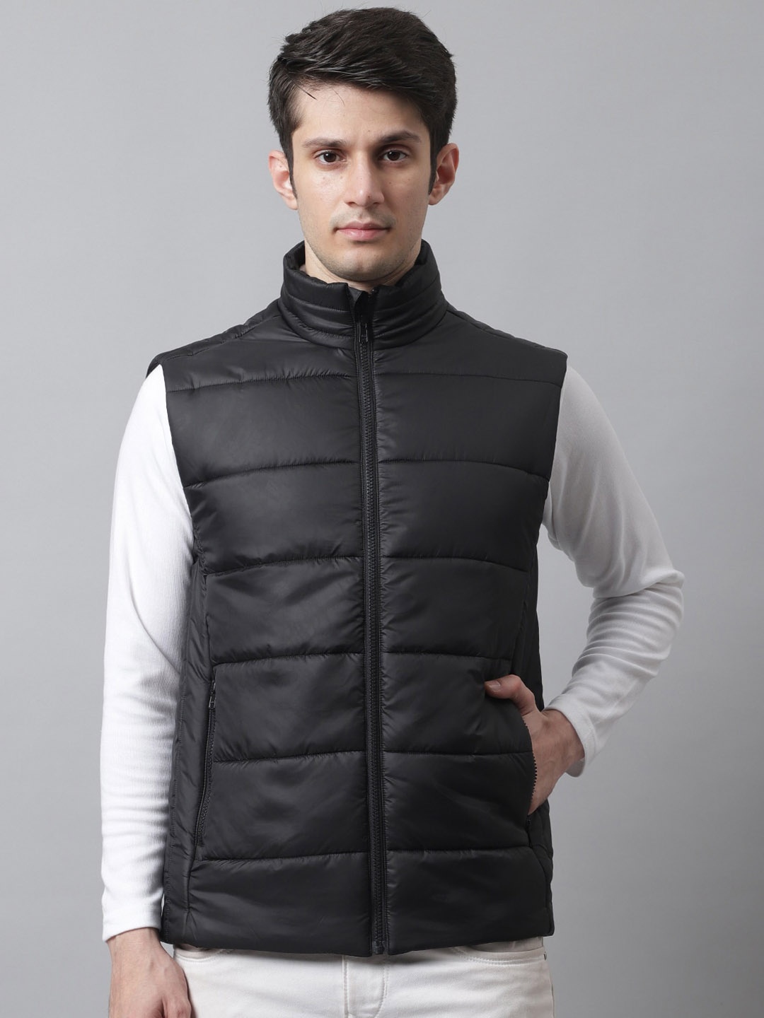 

HOUSE OF VEDAS Men Lightweight Outdoor Quilted Jacket, Black