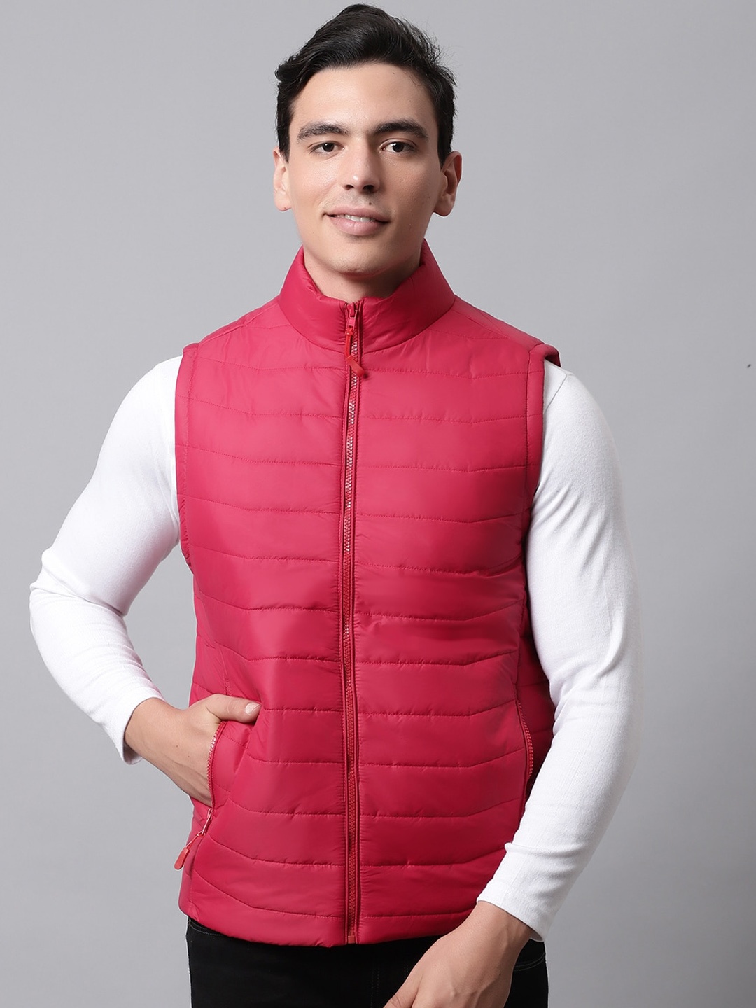 

HOUSE OF VEDAS Lightweight Padded Jacket, Red