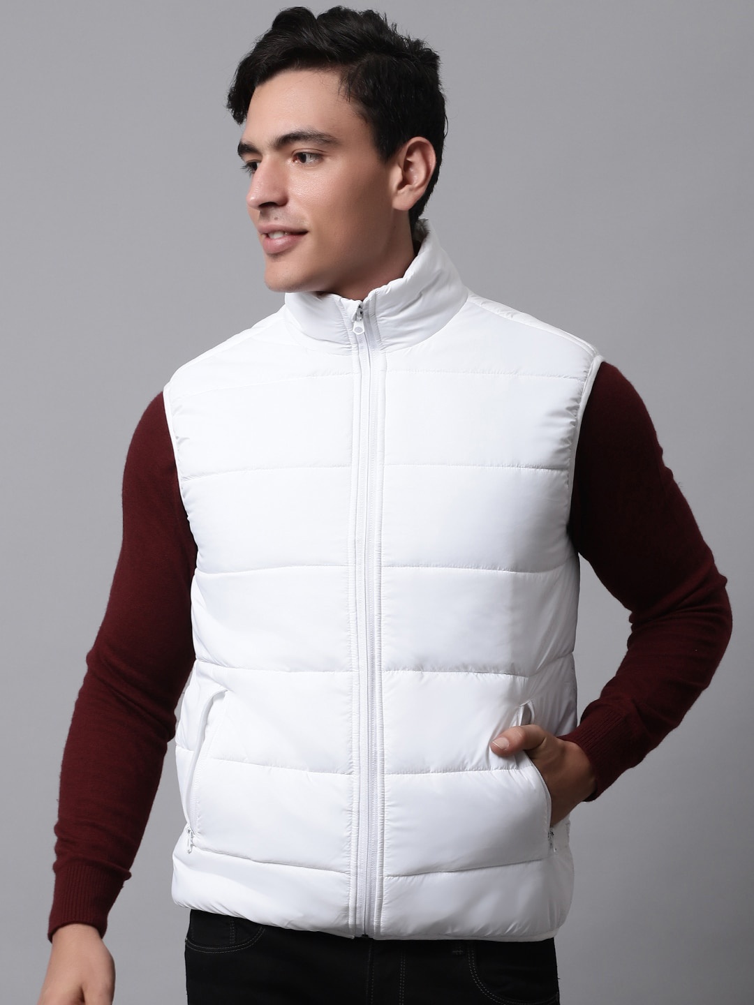 

HOUSE OF VEDAS Lightweight Padded Jacket, White