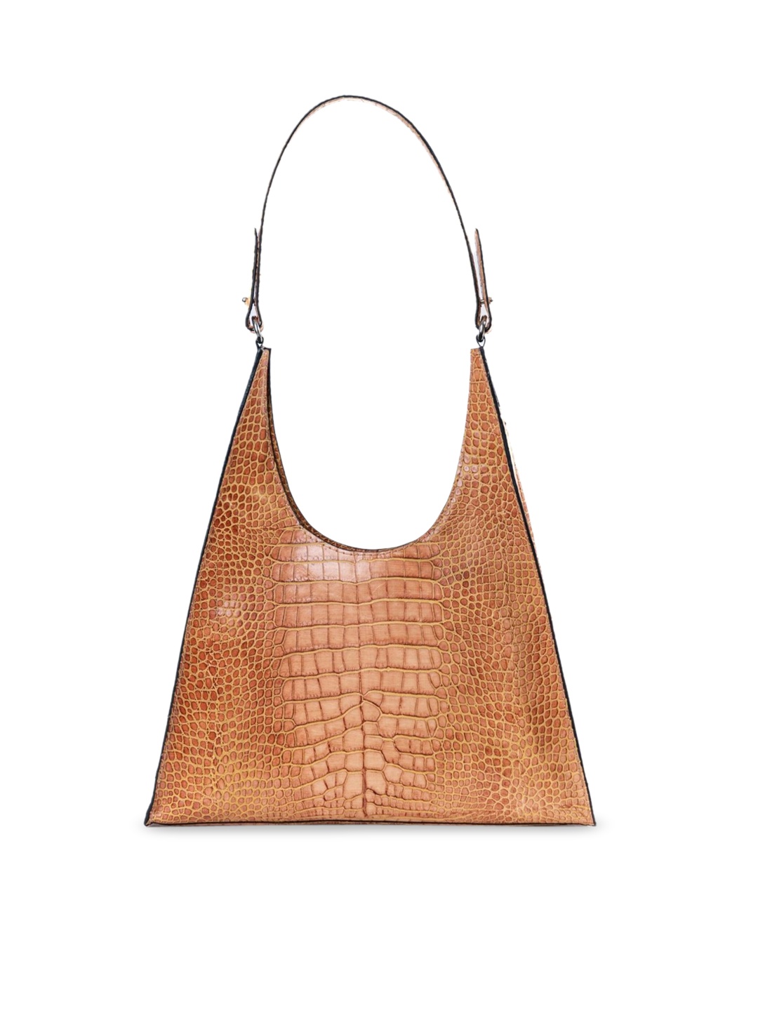 

Mistry Leather Textured Shoulder Bag, Brown