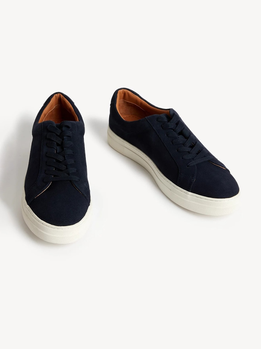 

Marks & Spencer Men Contrast Sole Suede Sneakers, Navy blue