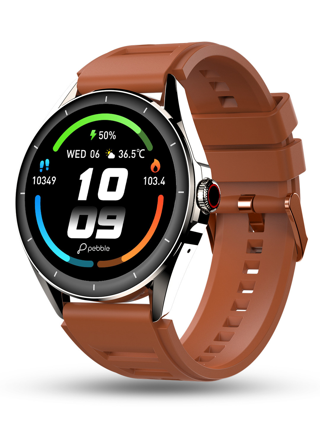 

pebble Rust Orange Cosmos Valor Smartwatch 1.43" AMOLED Display