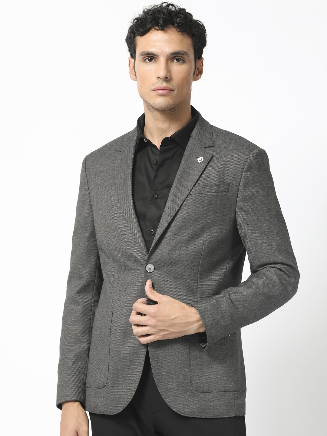 

RARE RABBIT Men Jardo Tailored Fit Single-Breasted Blazer, Grey