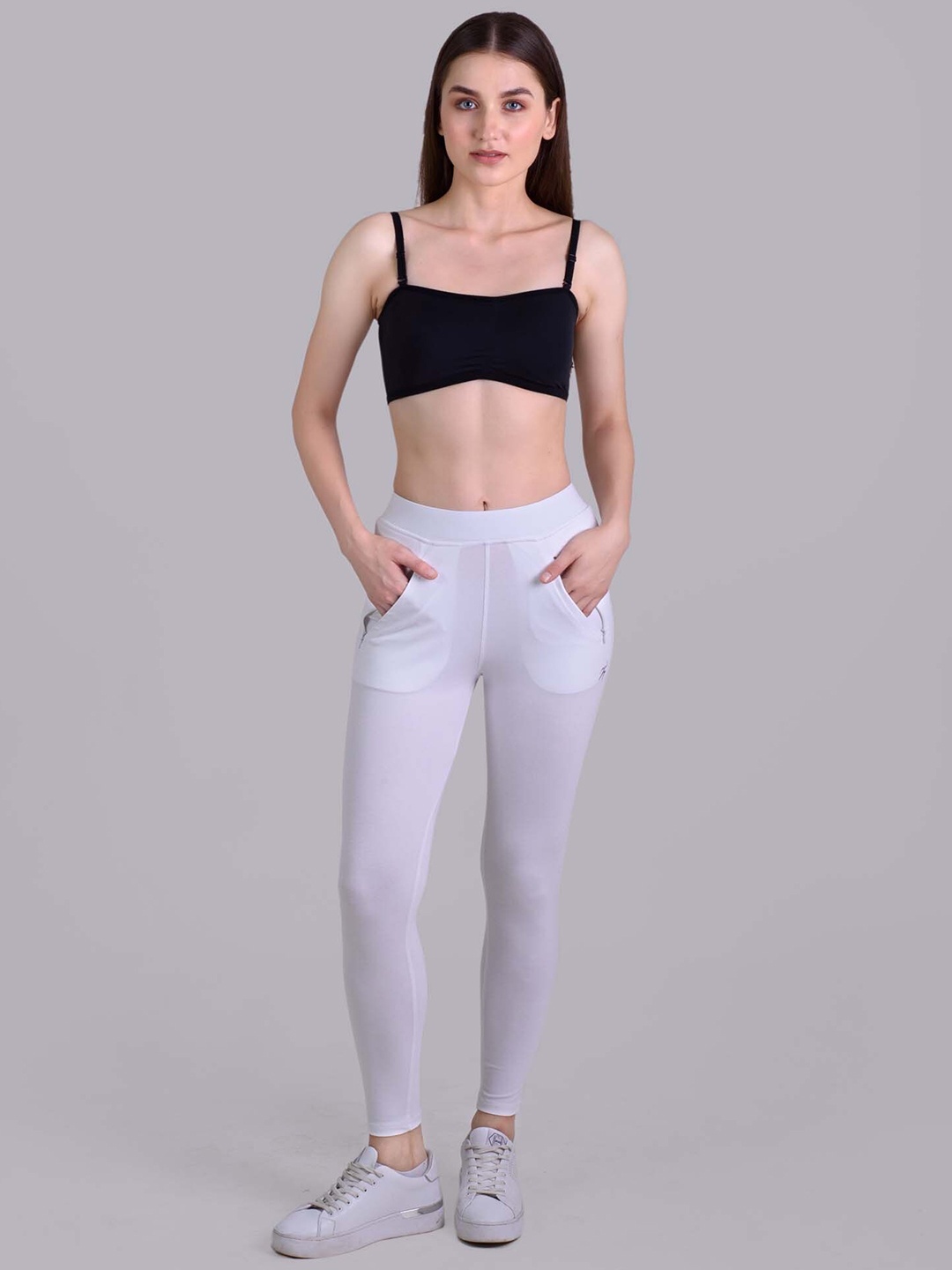 

Keepfit Slim fit Ankle Length Super Soft Tights, White