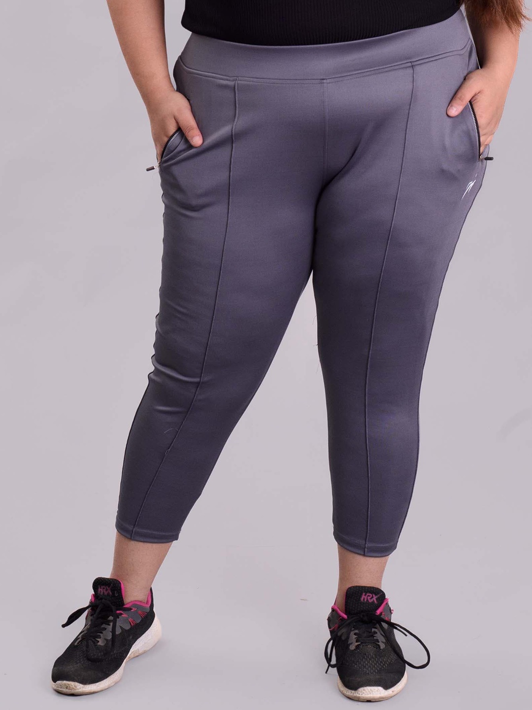 

Keepfit Plus Size Ankle Length Rapid Dry Antibacterial Tights, Grey