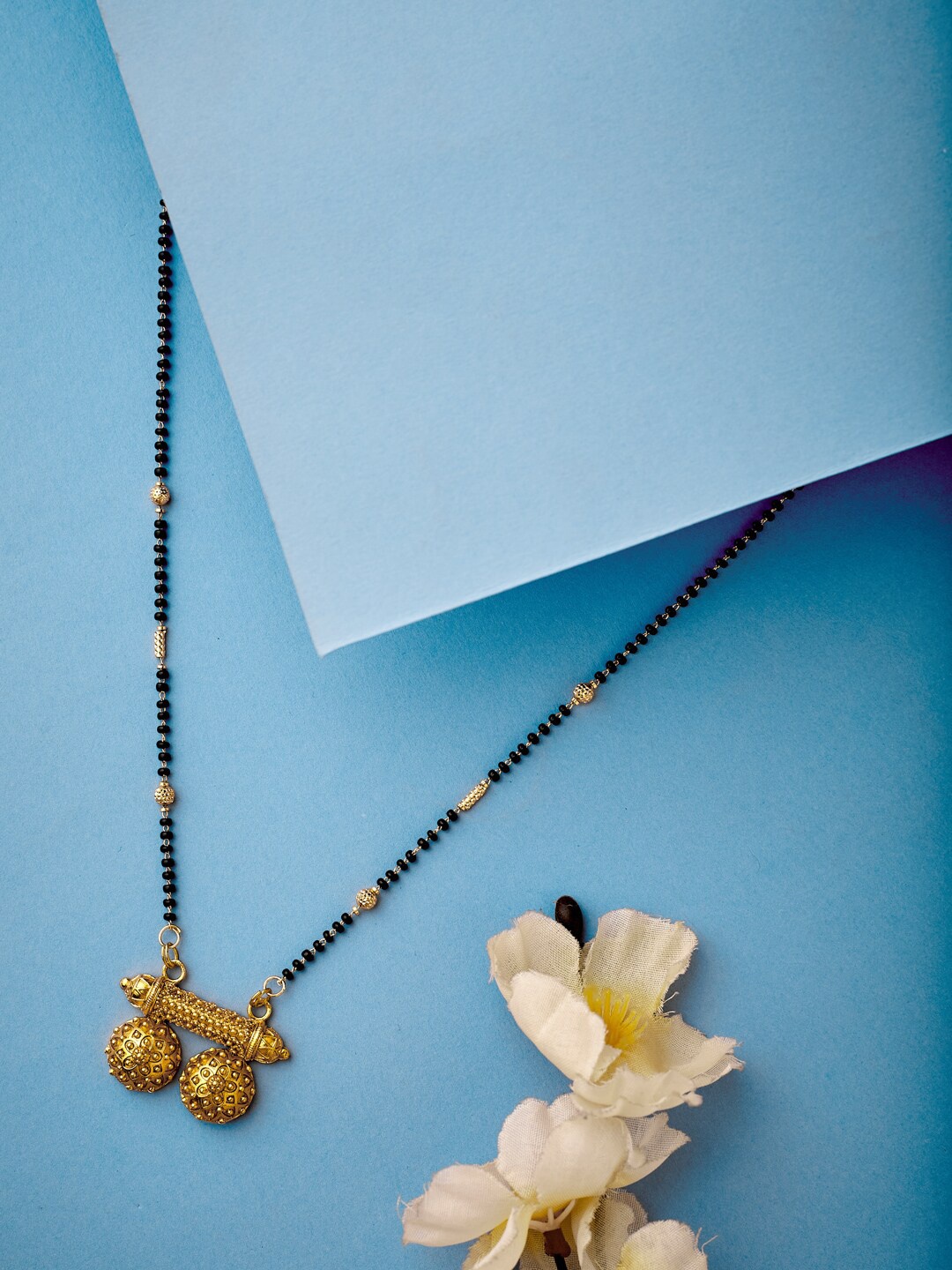 

ATIBELLE Gold-Plated & Beaded Vatti Mangalsutra