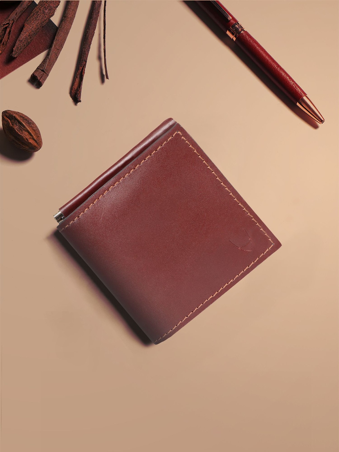 

Hidesign Men Leather Two Fold Wallet, Brown