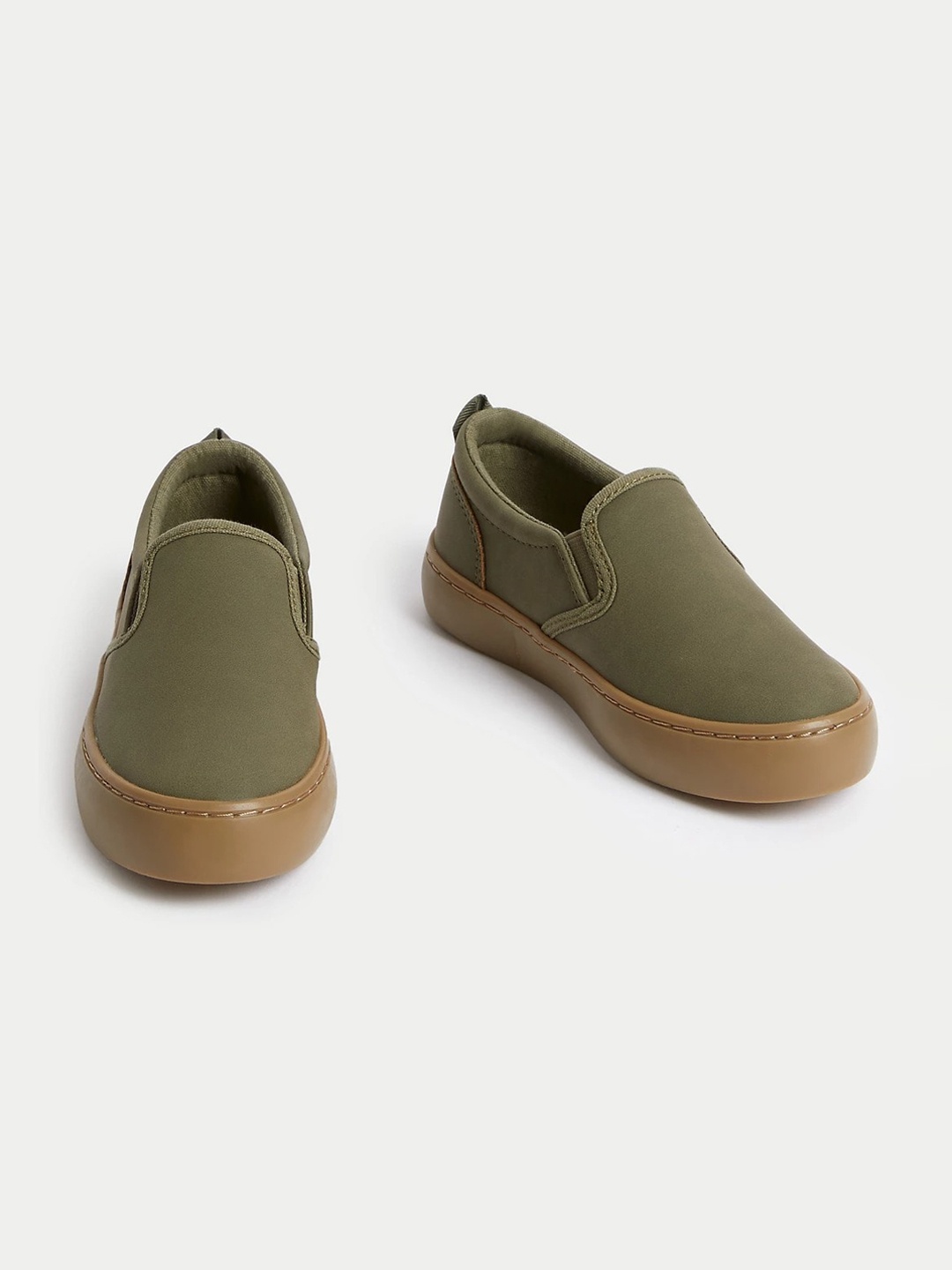 

Marks & Spencer Boys Comfort Insole Slip-On Sneakers, Khaki