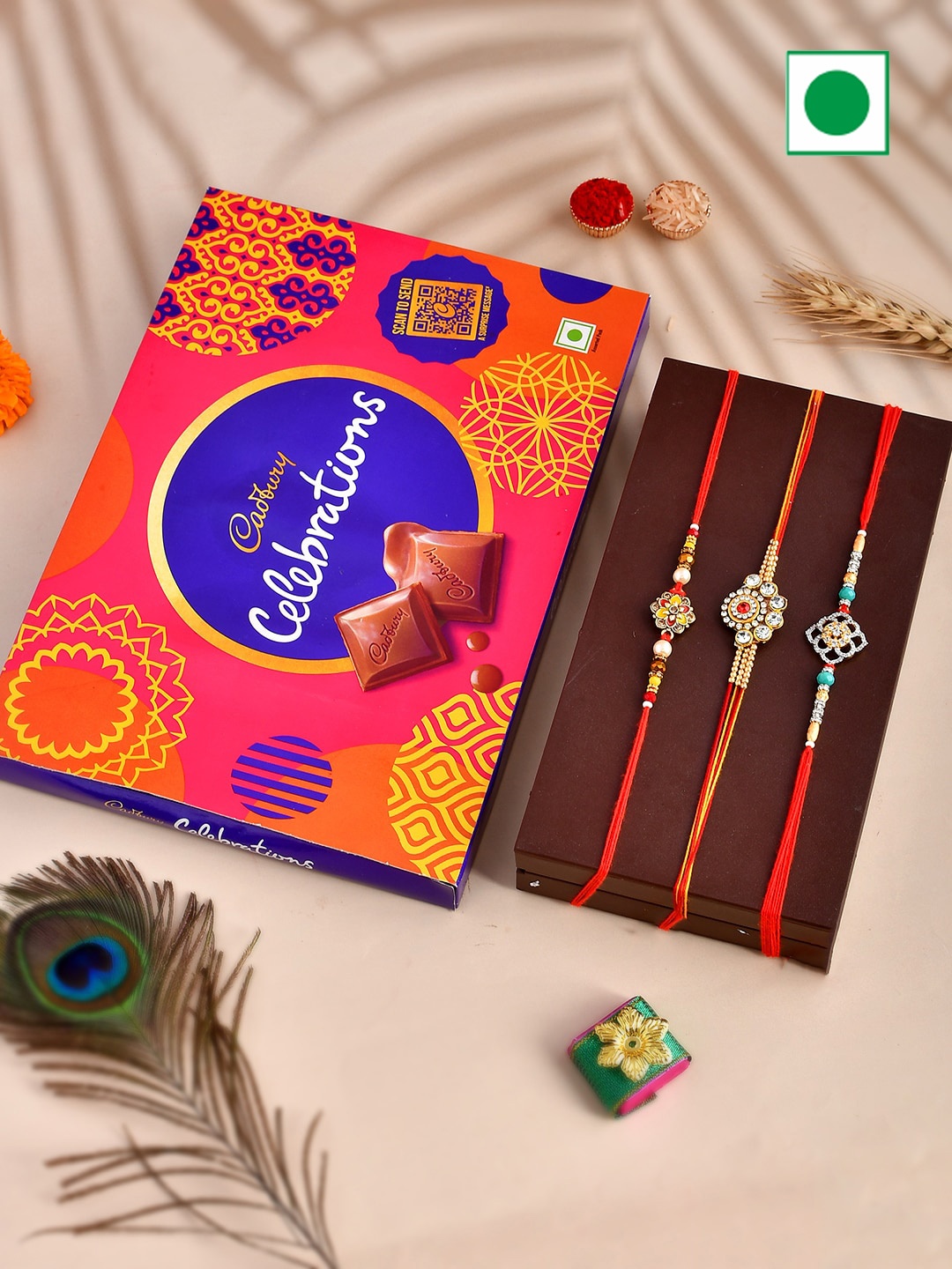 

Aapno Rajasthan Cadbury Celebrations With 3 Rakhi, Gold