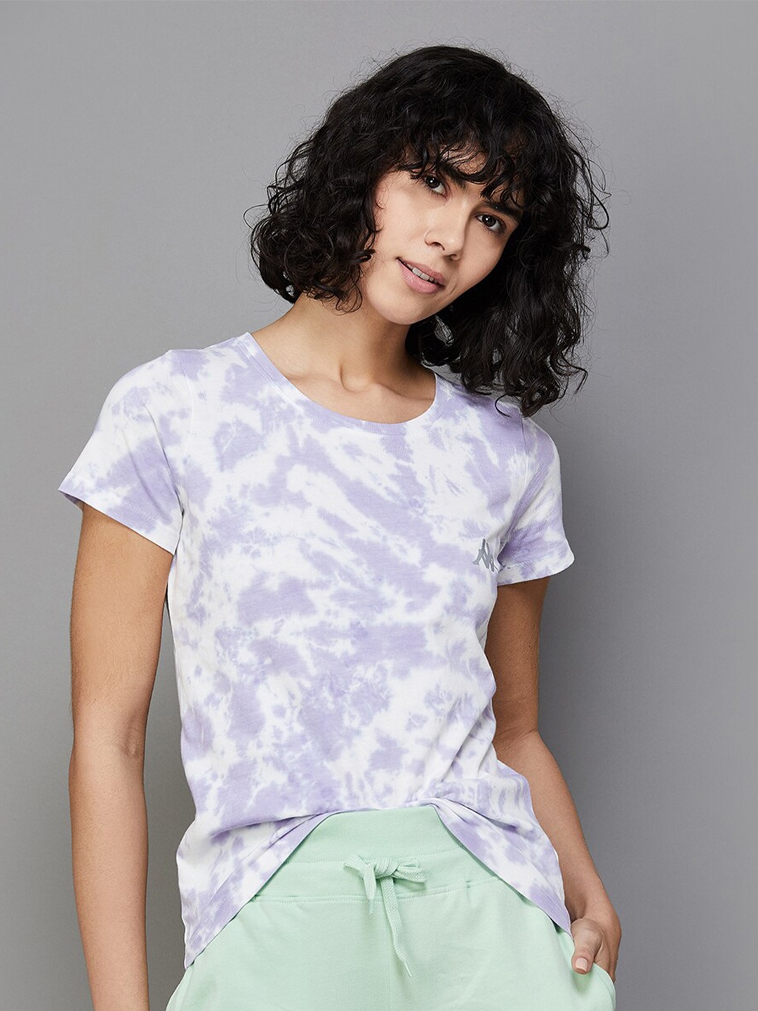 

Kappa Tie & Dye Round Neck Cotton T-shirt, Lavender