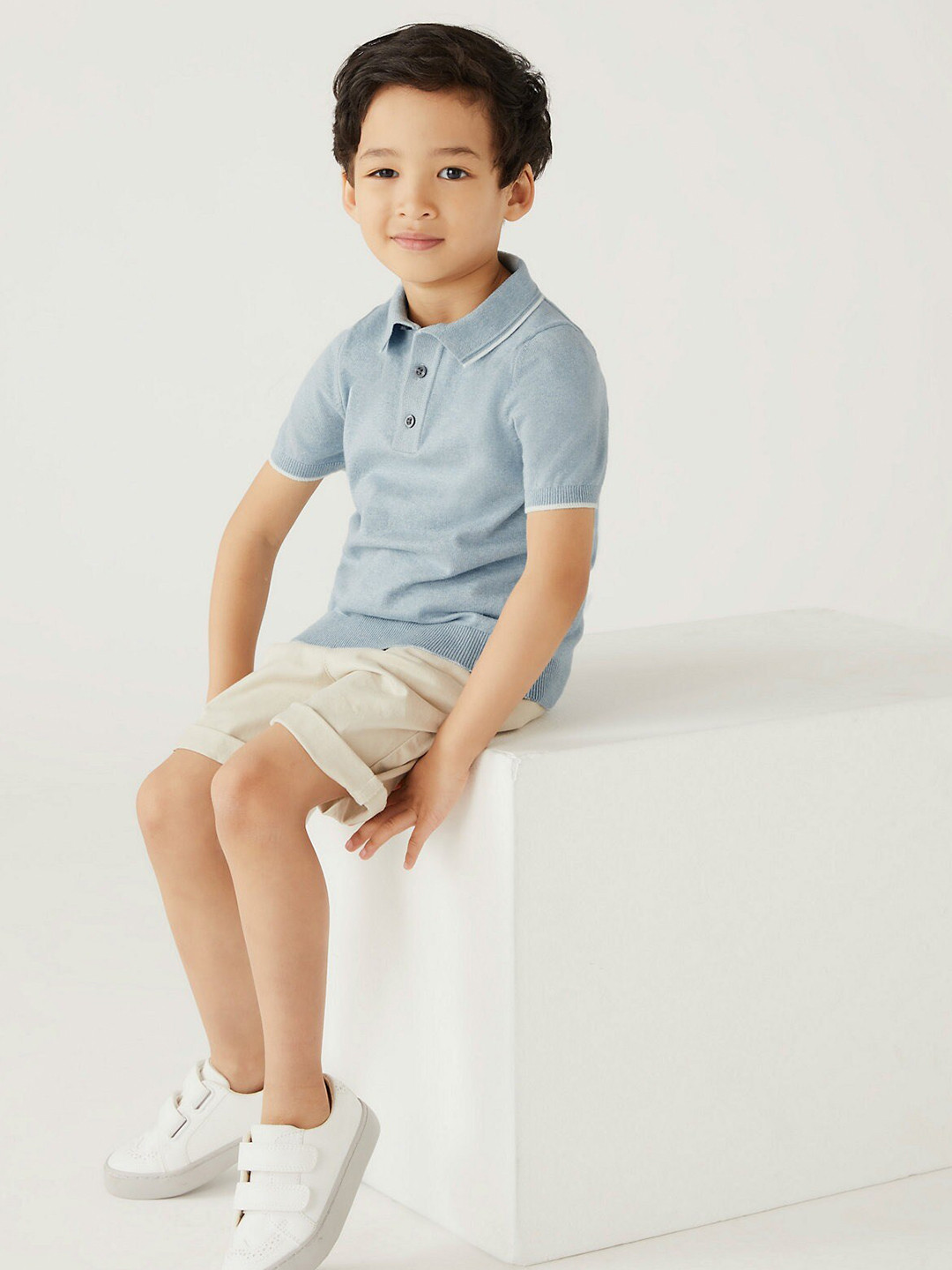 

Marks & Spencer Boys Polo Collar T-shirt, Blue
