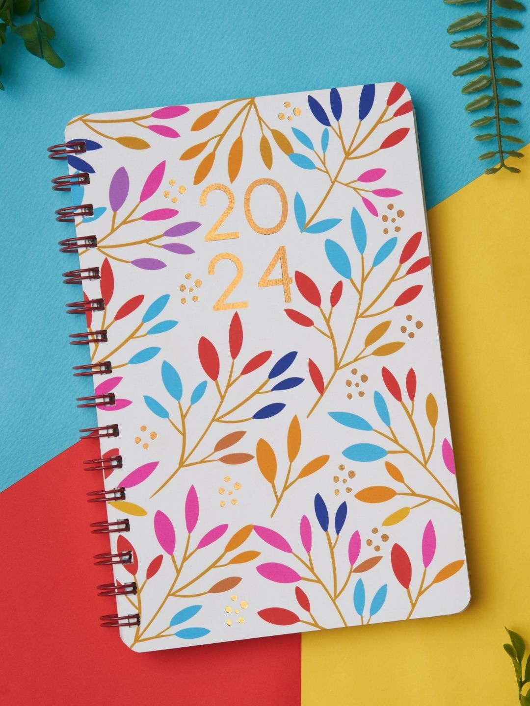 

Doodle Printed Undated Wiro Bound A5 Happiness Planner, White