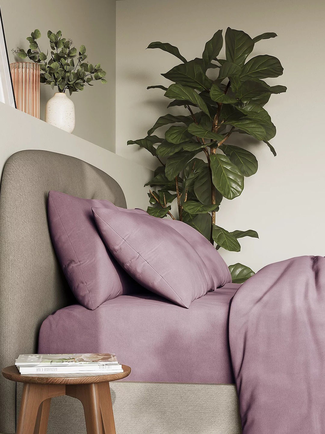 

Marks & Spencer 2Pcs Purple Pure Cotton Pillow Covers