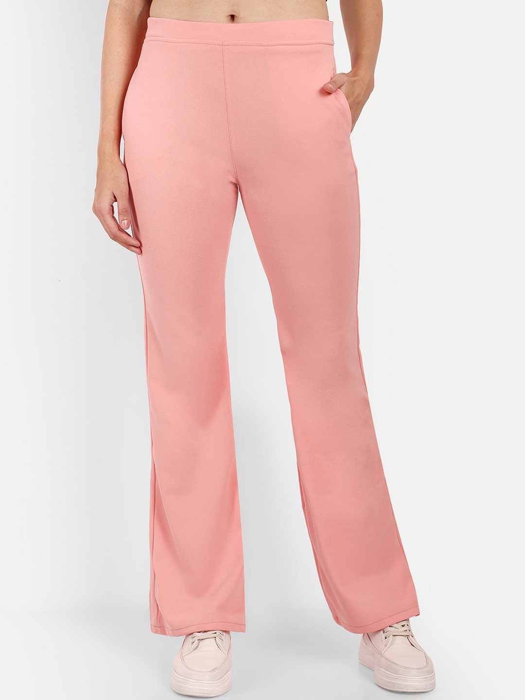 

Next One Women Relaxed Flared High-Rise Bootcut Trousers, Peach