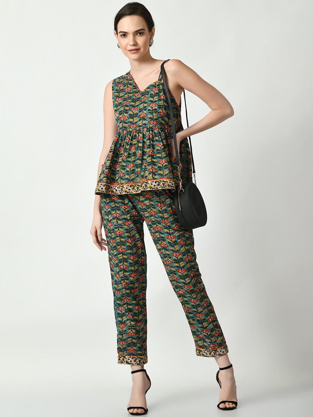 

KALINI Printed Two-Piece Co-Ords, Green