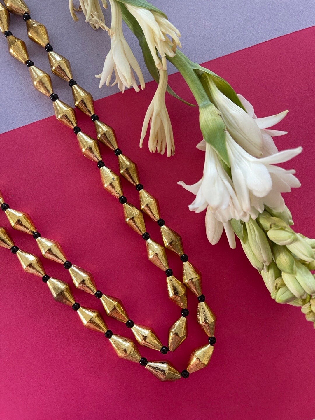

Digital Dress Room Gold-Plated Oxidised Necklace