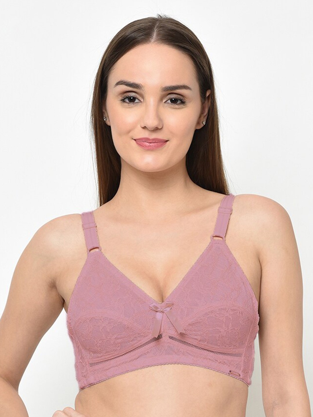 

Curvy Love Self Design Full Coverage Everyday Bra With All Day Comfort, Mauve