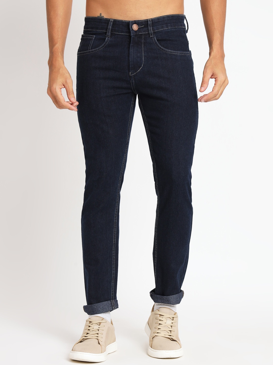 

RAGZO Men Slim Fit Stretchable Clean Look Jeans, Blue