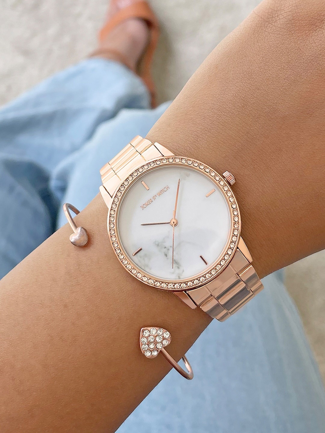 

JOKER & WITCH Women Euphoria Watch & Bracelet Set JWBS733, Rose gold