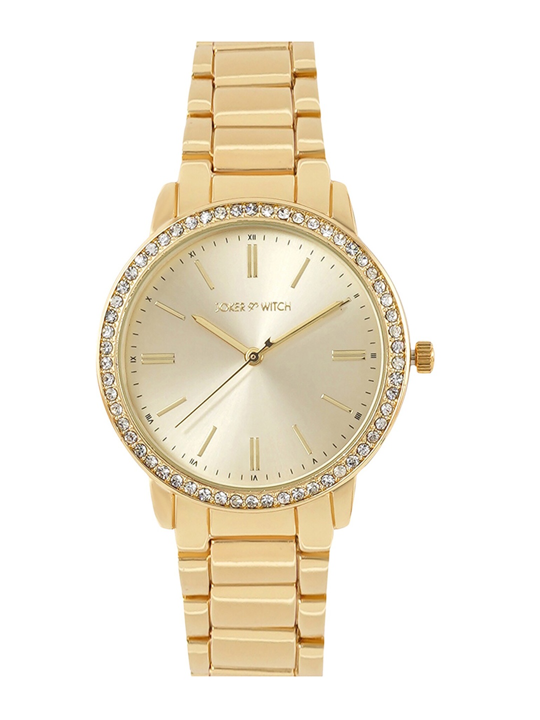 

JOKER & WITCH Women Watch & Bracelet Set Gift Set JWBS845, Gold