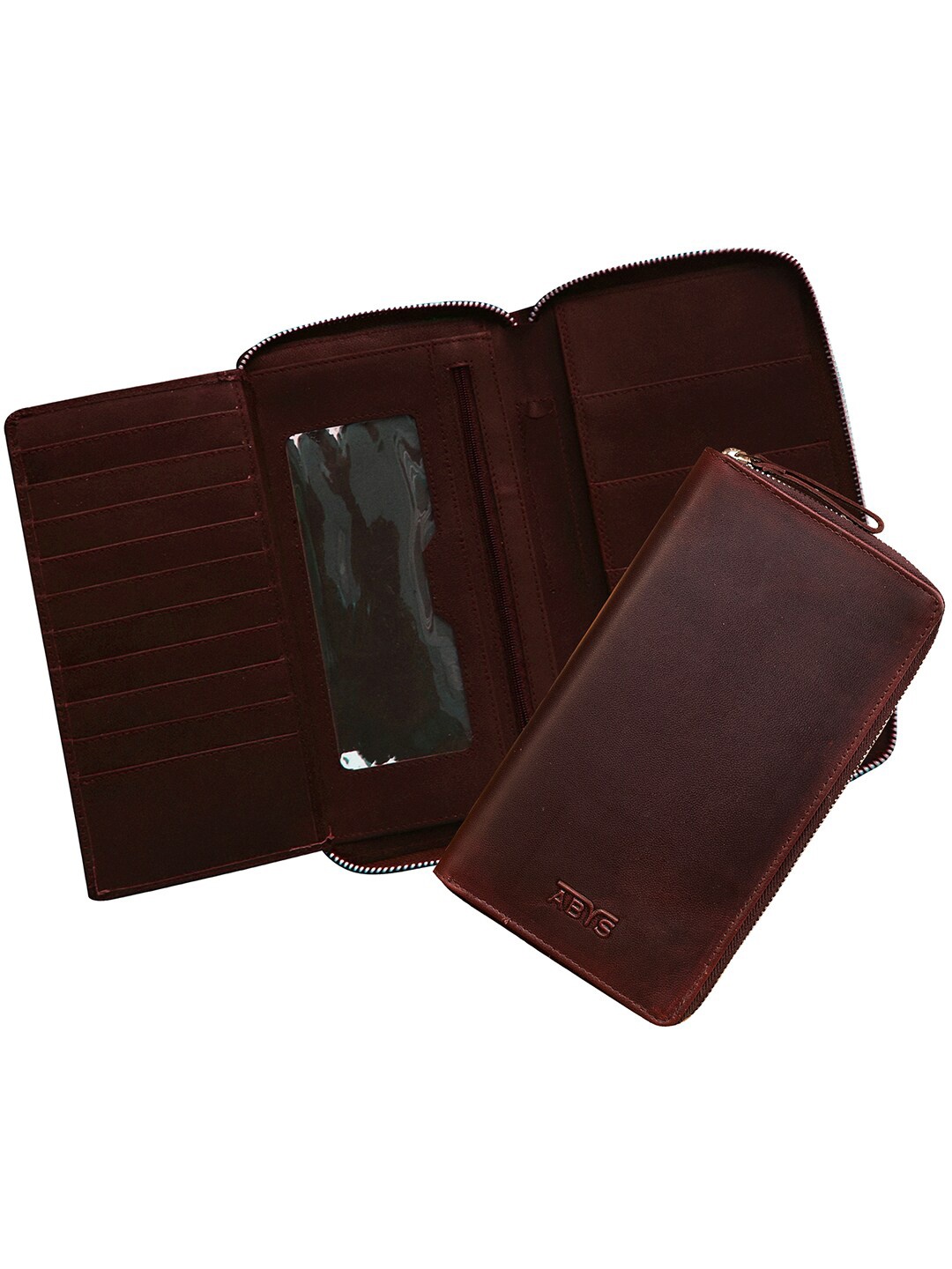 

ABYS Unisex RFID Passport Holder Leather Wallet, Brown