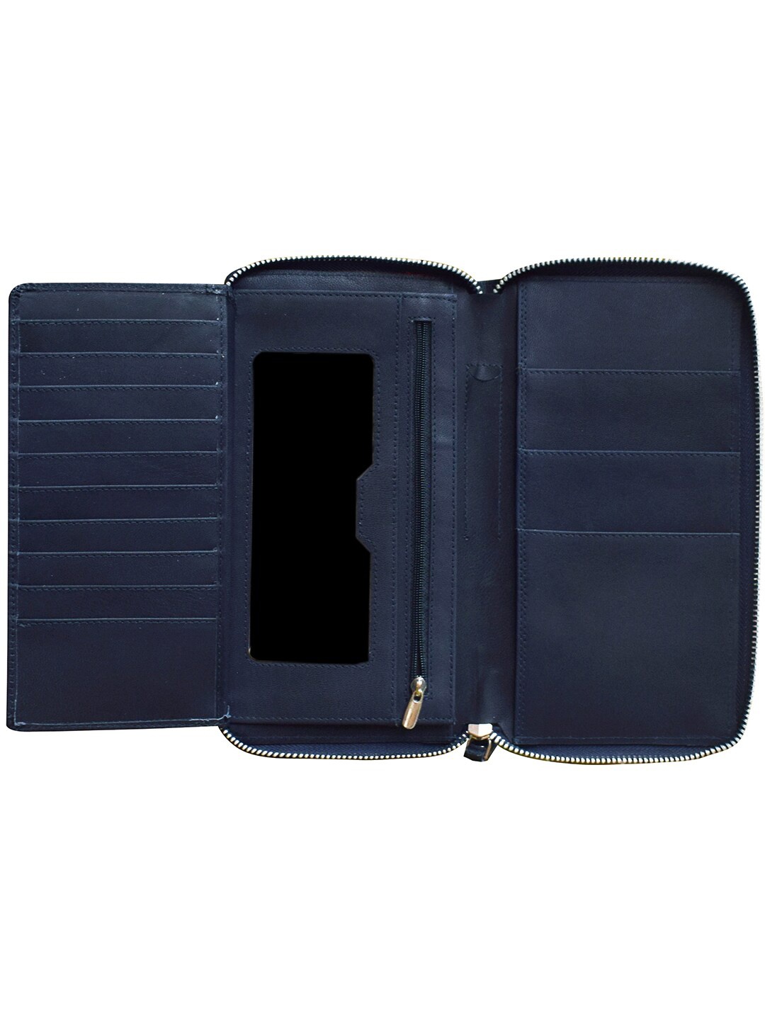 

ABYS Unisex RFID Passport Holder Leather Wallet, Navy blue