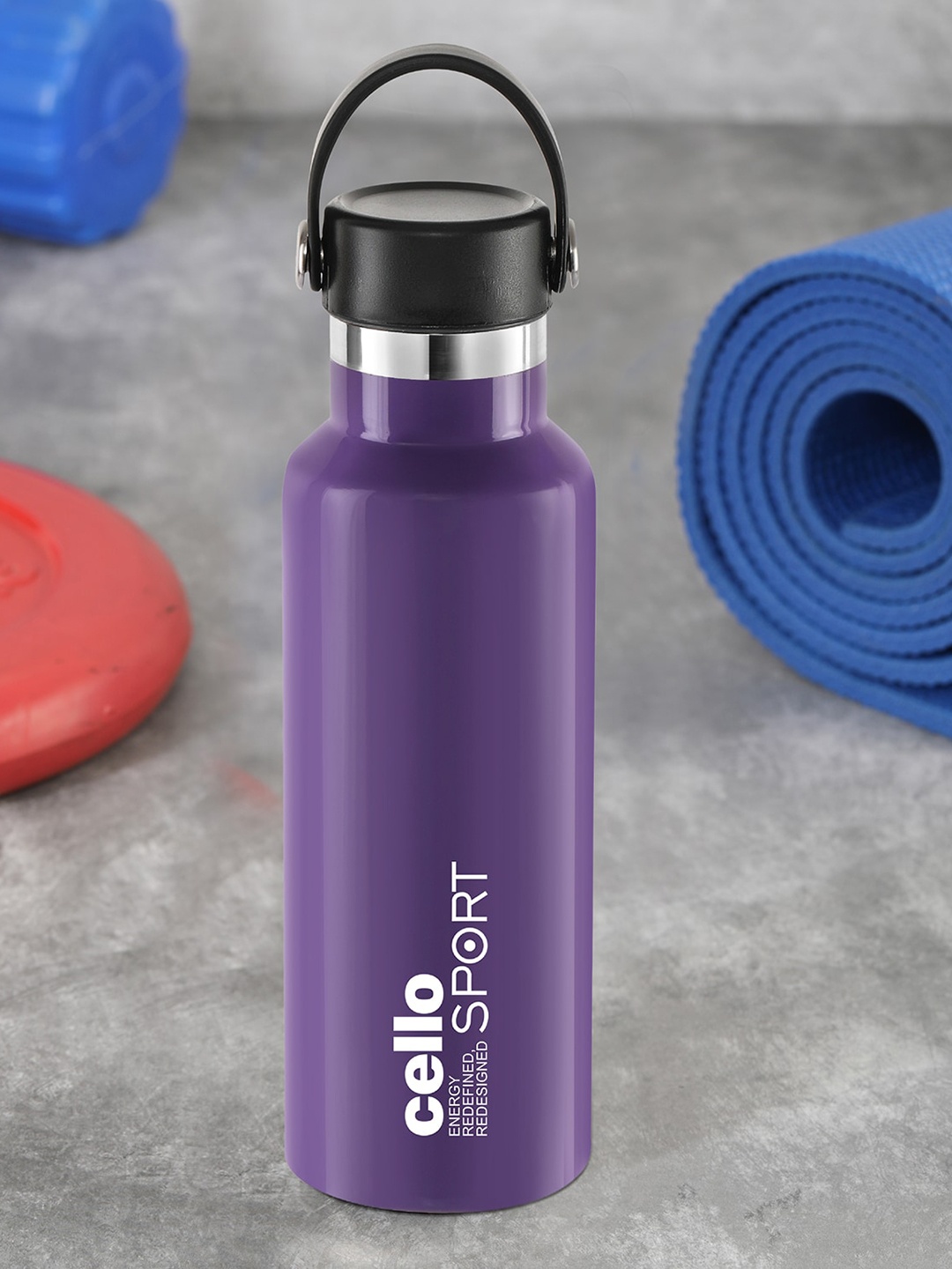 

Cello Aqua Bliss Purple Stainless Steel Double Walled Vaccusteel Flask-600ml