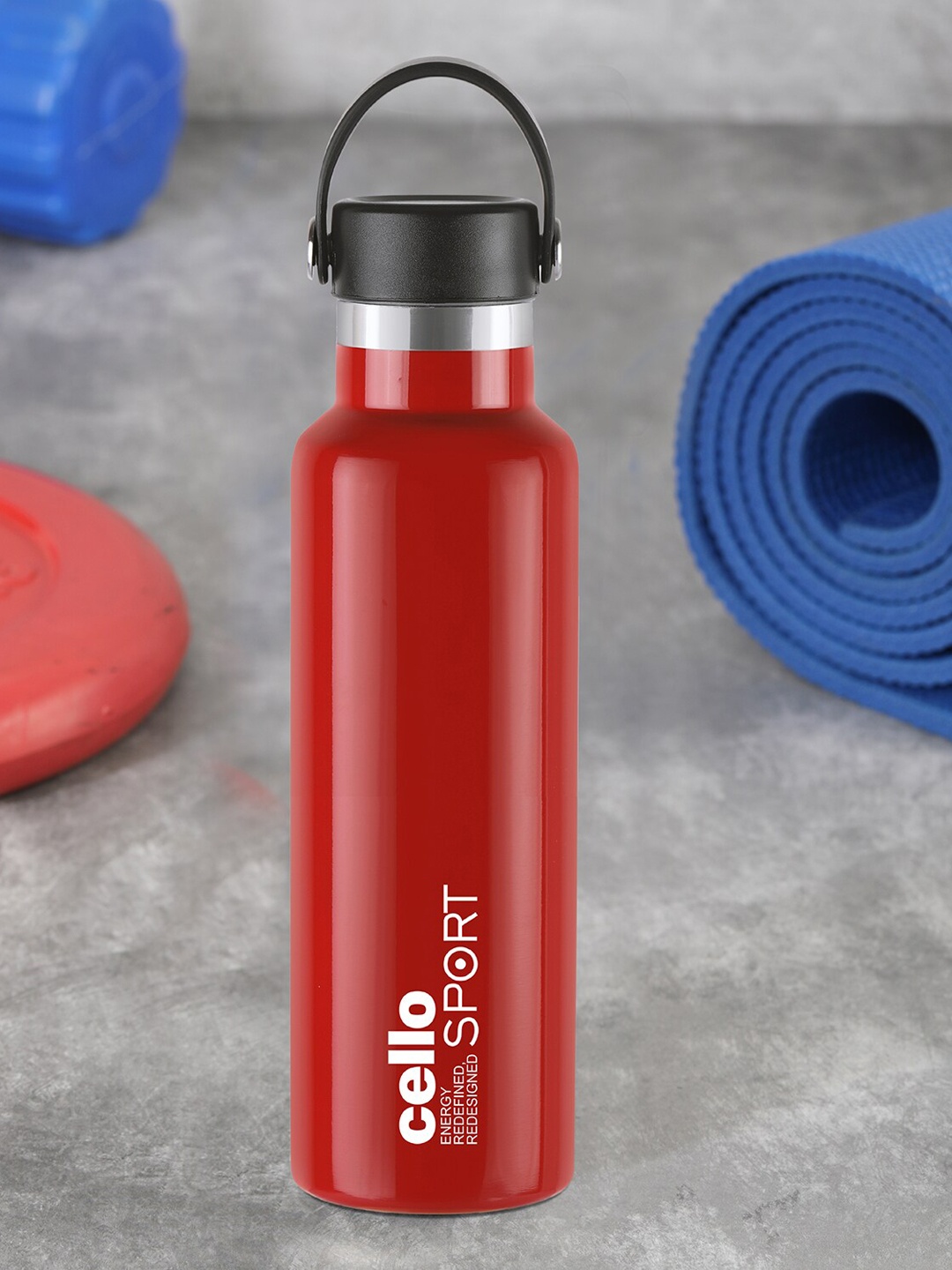 

Cello Aqua Bliss Red Stainless Steel Double Walled Vaccusteel Flask-800ml
