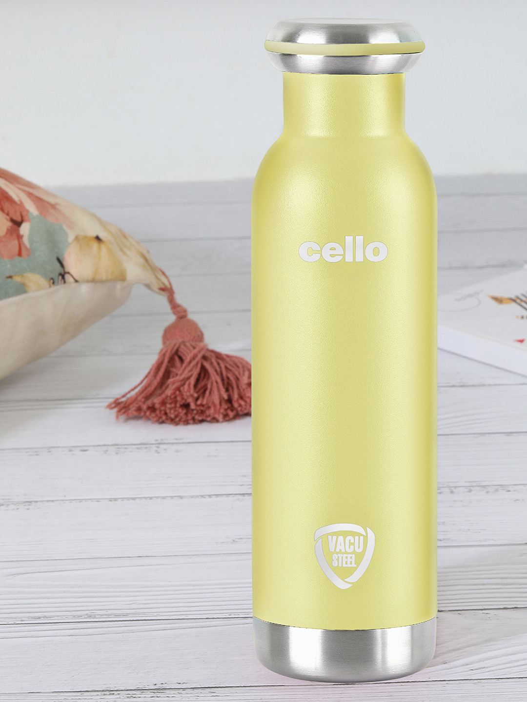 

Cello Duro Tuff Series Yellow Durable DTP Coating Double Walled Insulated Flask 900 ml