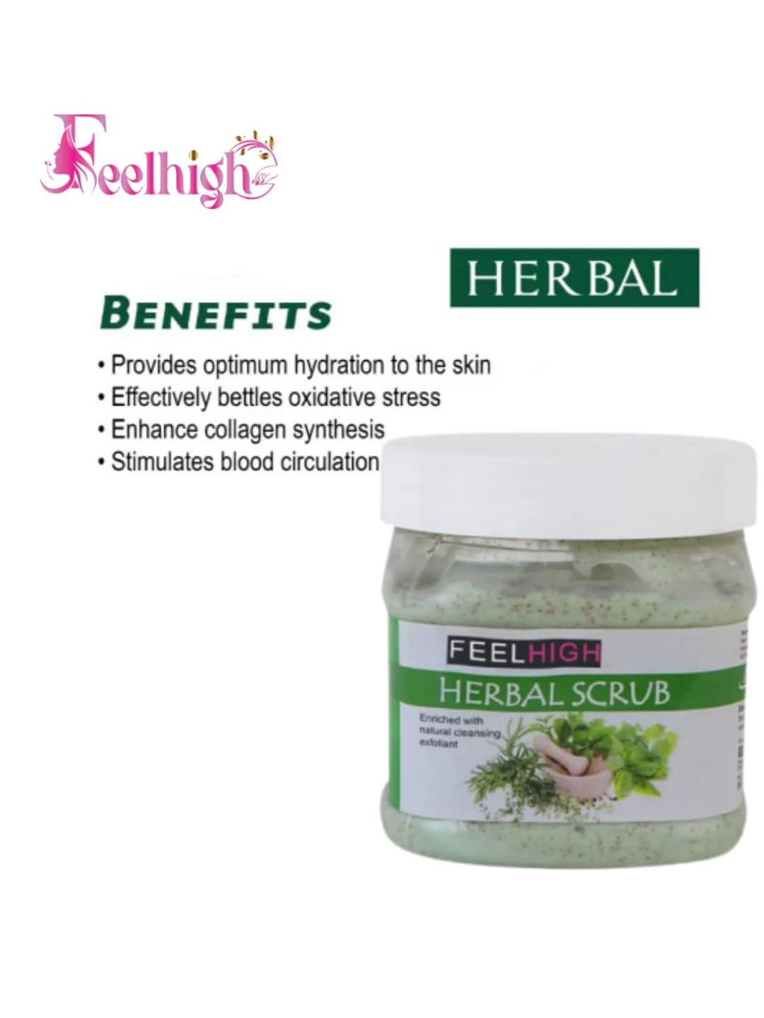 

FEELHIGH Herbal Scrub & Papaya Cream - 500ml Each, Multi