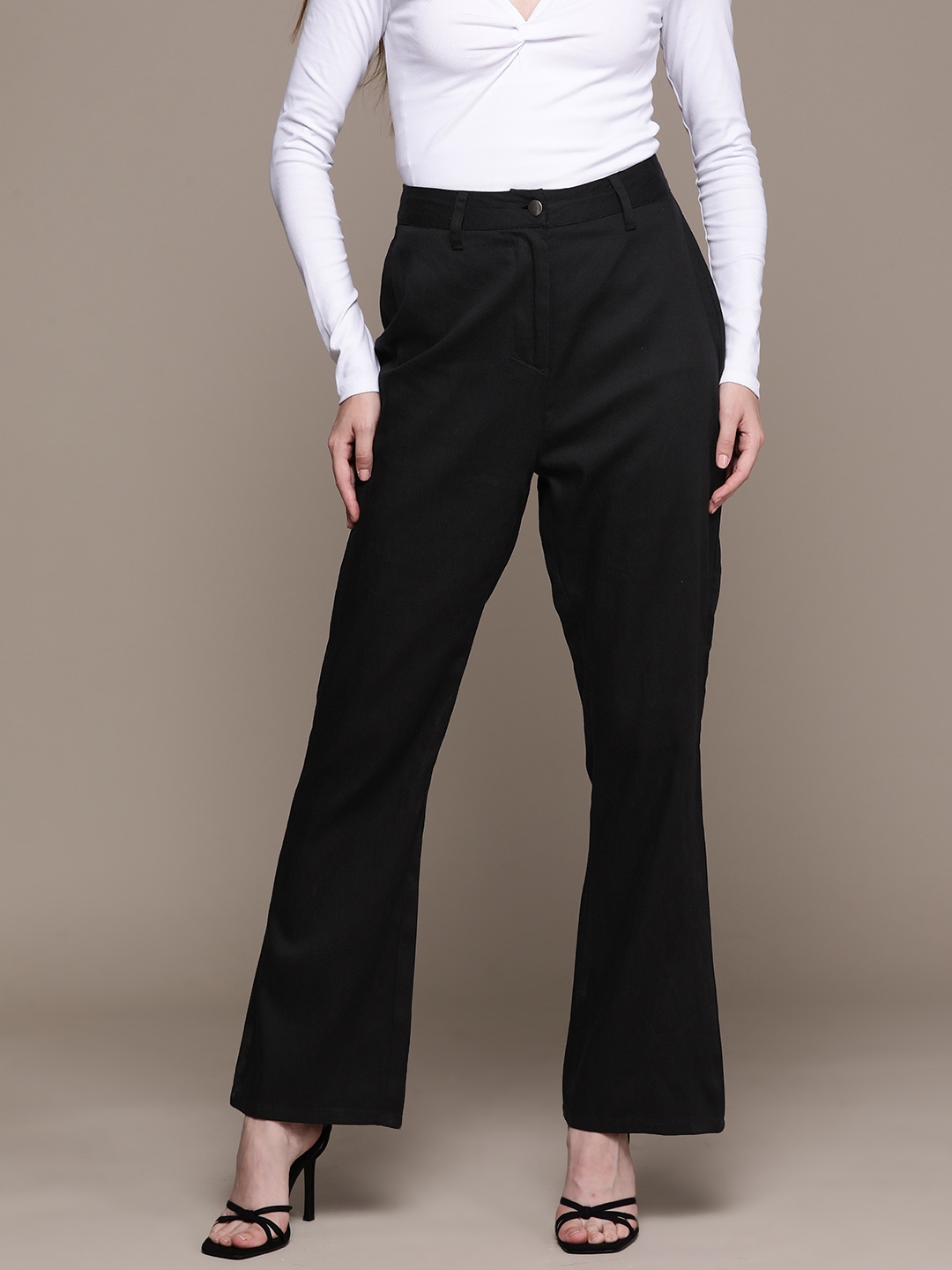 

bebe Women Season Staples Regular-Fit Trousers, Black