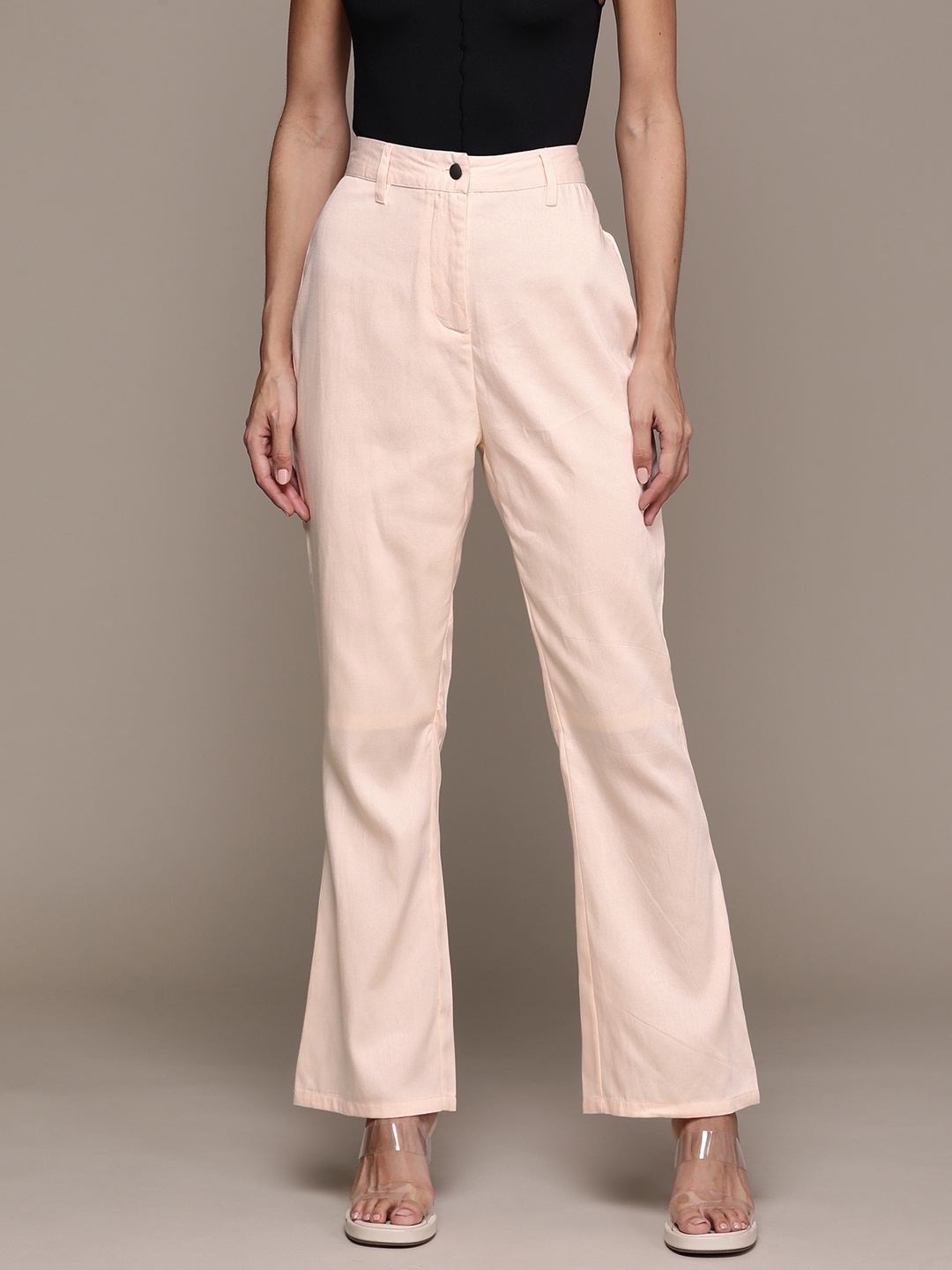 

bebe Women Season Staples Regular-Fit Trousers, Peach