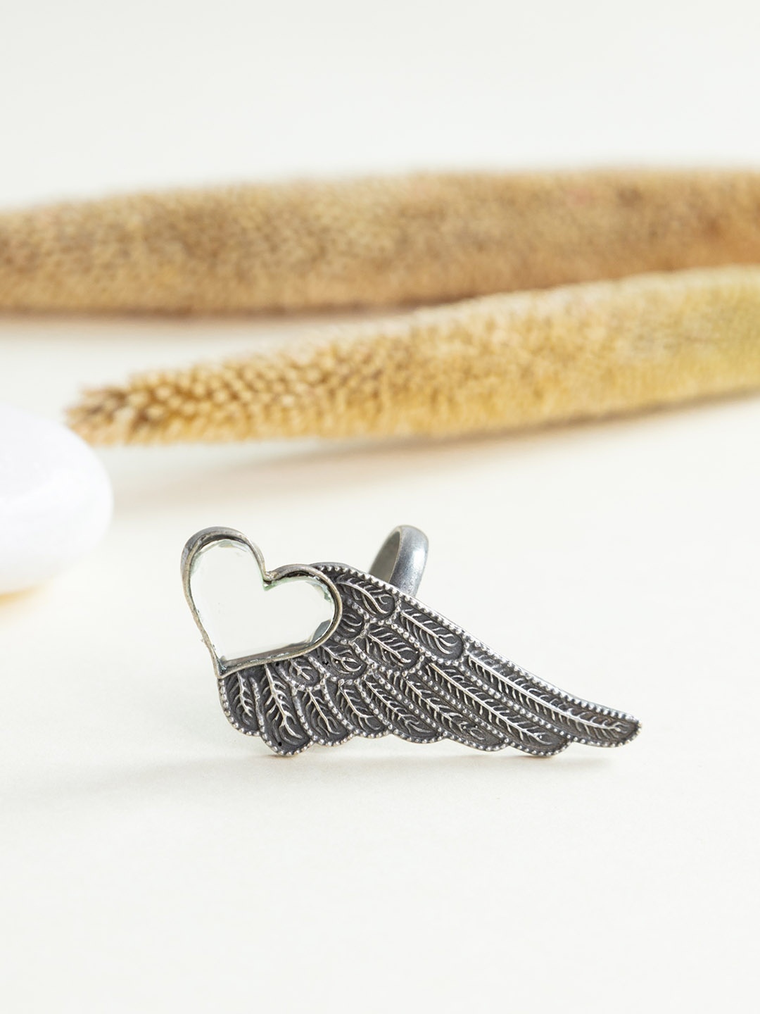 

Infuzze Silver-Plated Adjustable Finger Ring