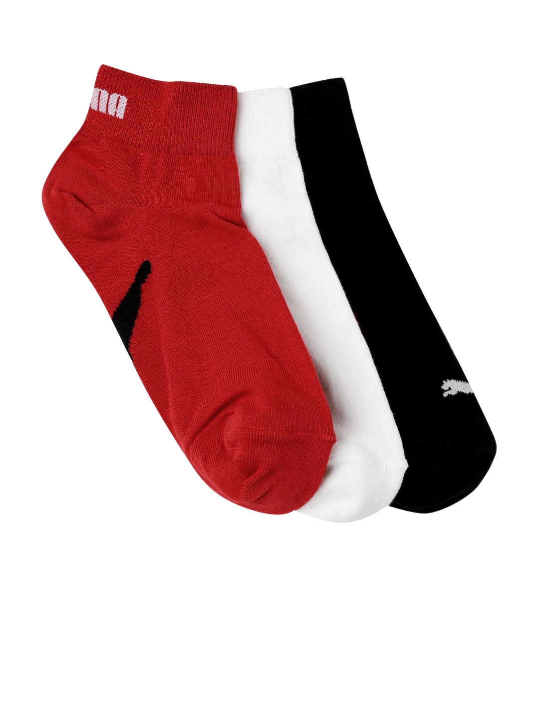 

Puma Unisex Pack of 3 LIFESTYLE QUARTERS Ankle-Length Socks, Red