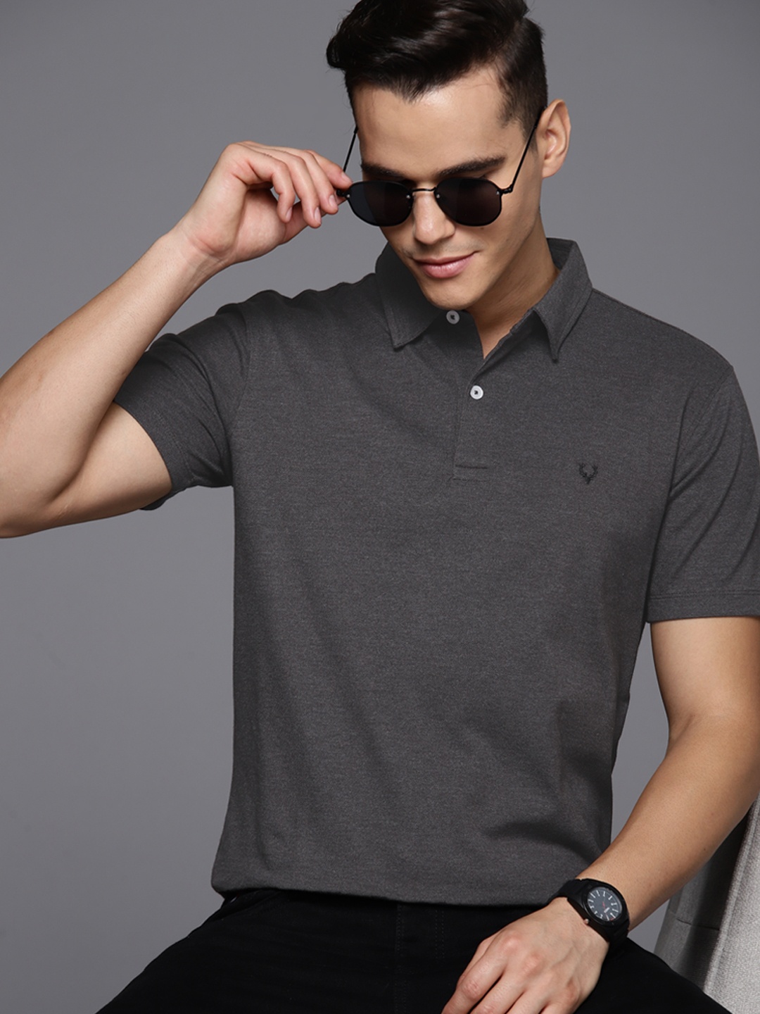 

Allen Solly Polo Collar T-shirt, Grey