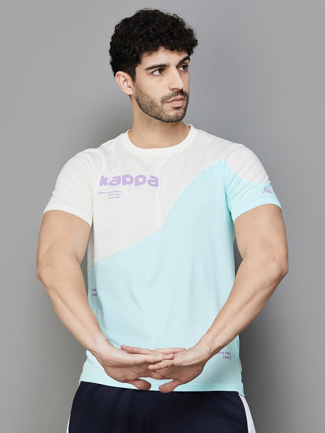 

Kappa Typography Printed Cotton T-shirt, Green