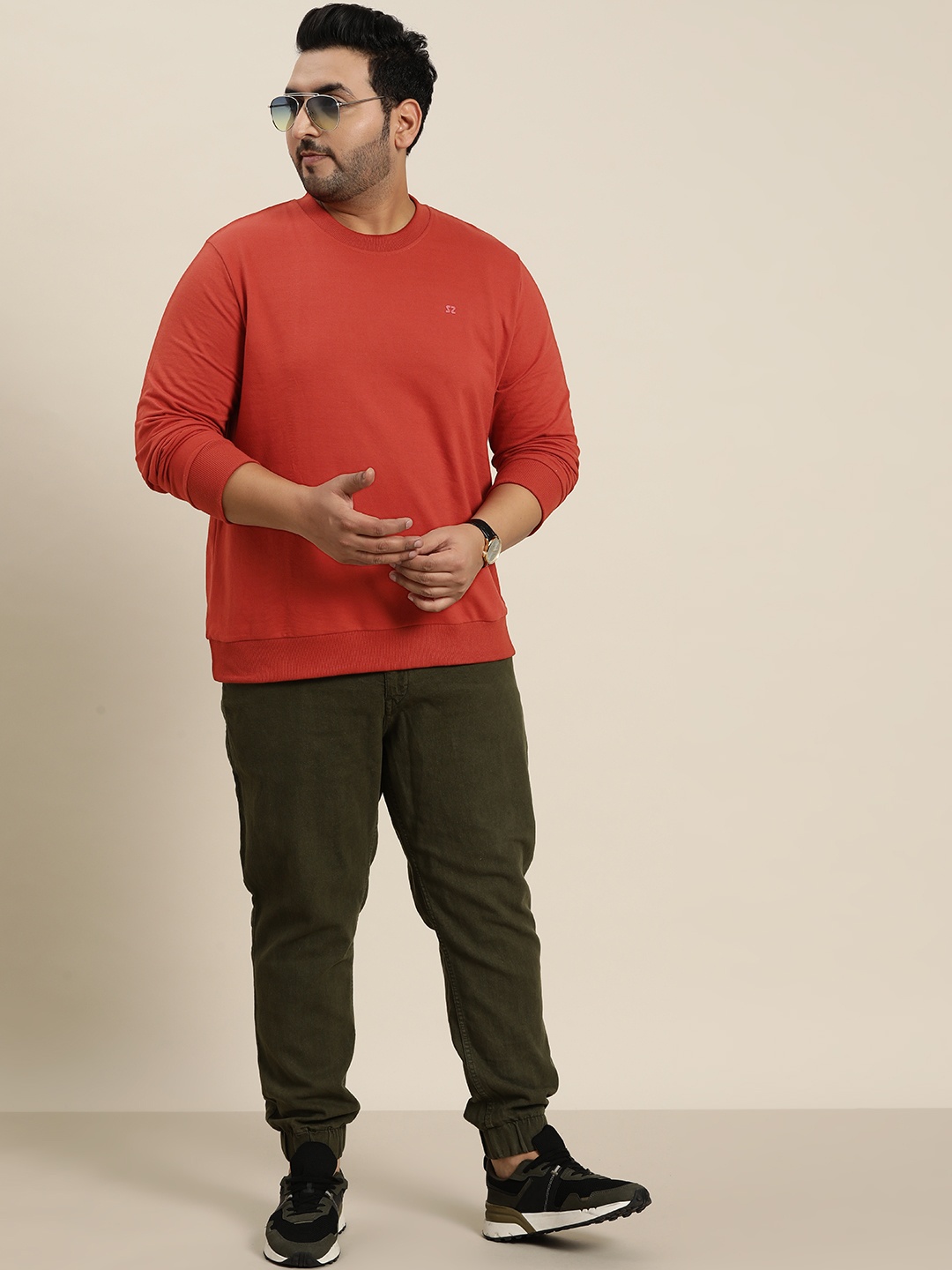 

Sztori Men Plus Size Sweatshirt, Rust