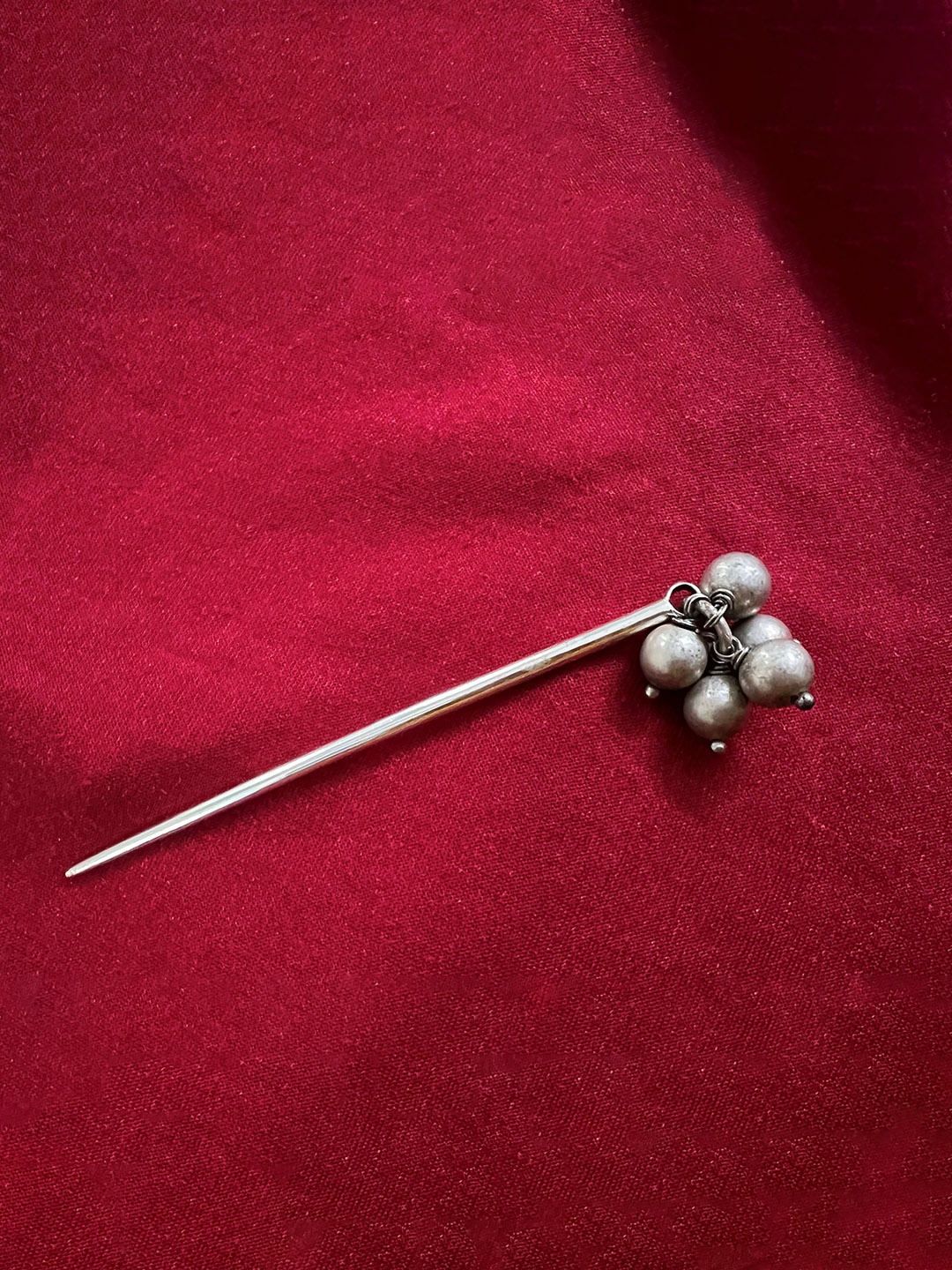 

Arte Jewels 925 Silver Oxidised Bun Pin