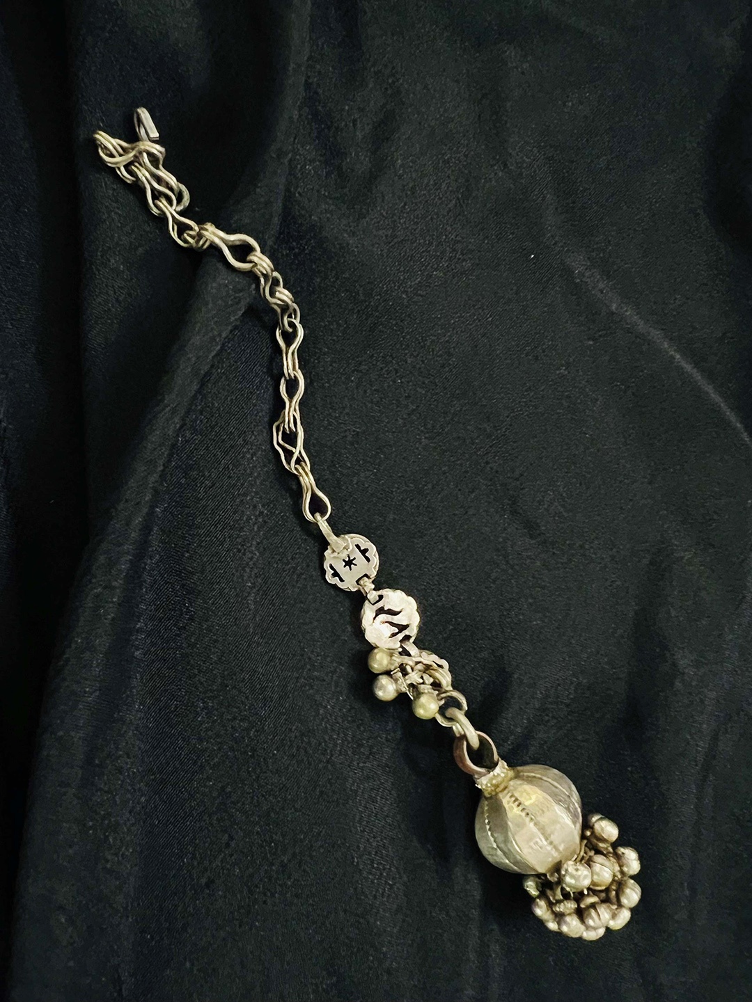 

Arte Jewels Silver Oxidised Maang Tikka