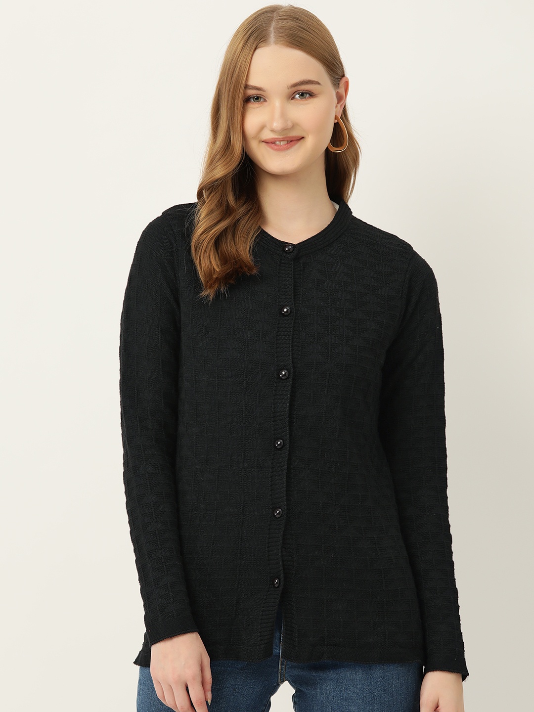

American Eye Self Designed Acrylic Cardigan, Black