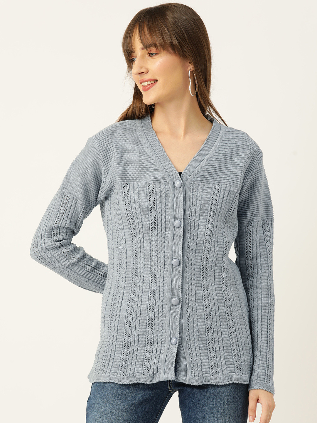 

American Eye Self-Designed Cardigan, Blue